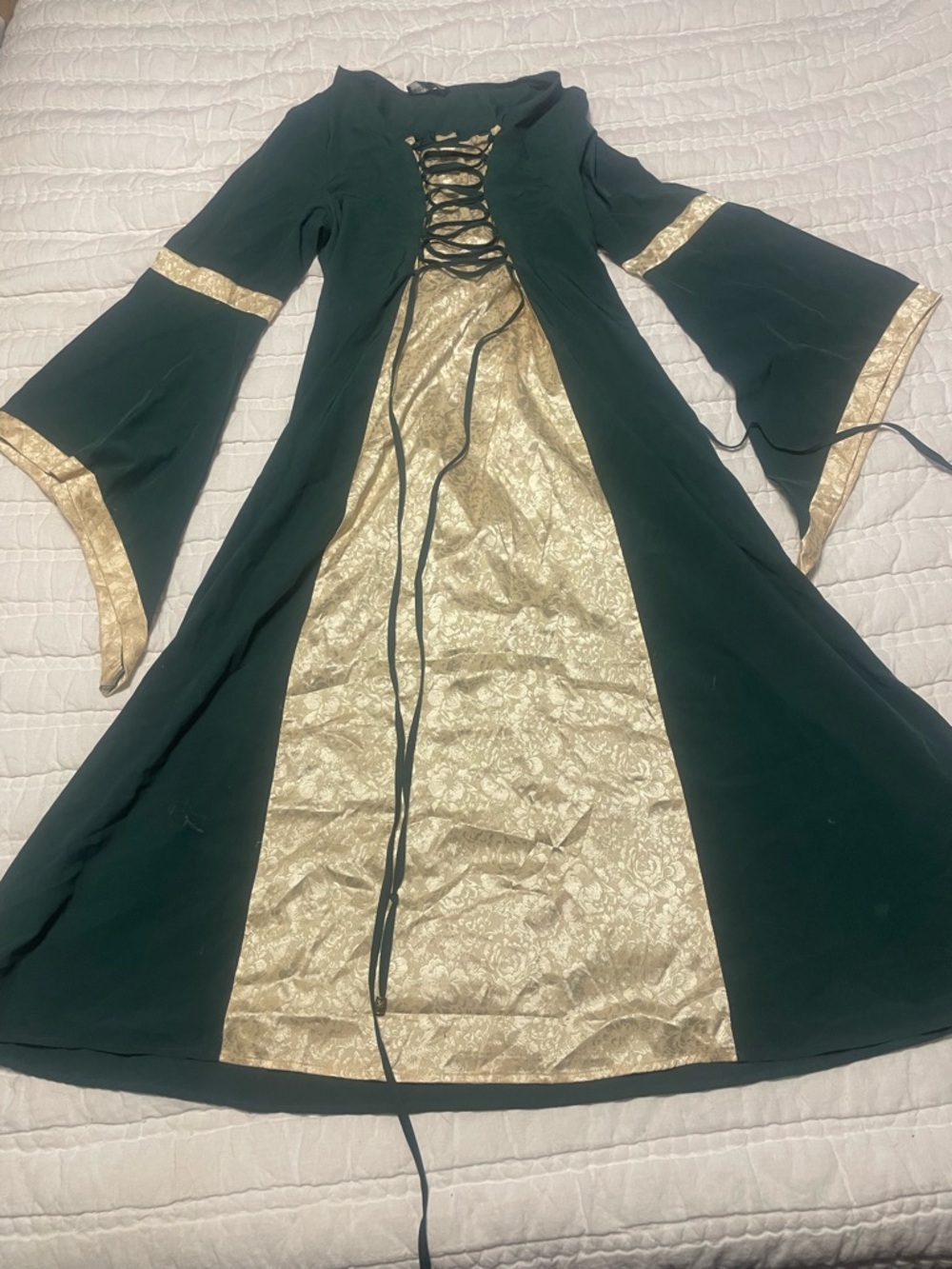 Scarlet Darkness Green and Gold/Cream Renaissance Fair Dress